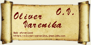 Oliver Varenika vizit kartica